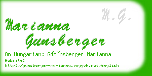 marianna gunsberger business card